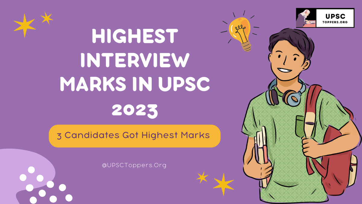 highest interview marks in upsc 2023